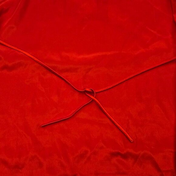 Frederick's of Hollywood Red Satin Lace Trim Robe Size 1X/2X EUC Kimono Style - Picture 6 of 7